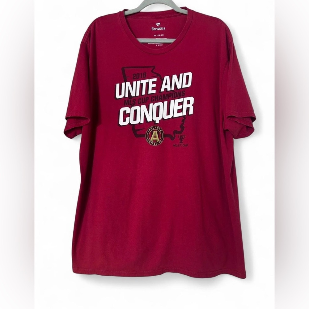 Official Fanatics Atlanta United FC 2018 MLS Cup Champions T-Shirt Red 2XL